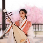 国风琵琶女生头像图片，古风国风弹琵琶玩乐器的女生头像