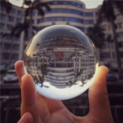 玻璃水晶球头像，水晶球风景高清图片